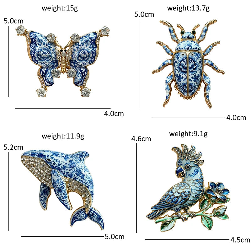 Ornate Wildlife Motif Brooch