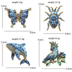 Ornate Wildlife Motif Brooch
