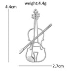 Openwork Violin and Bow Brooch