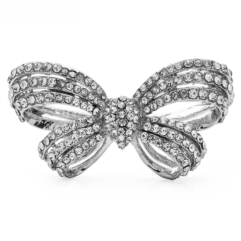 Sparkling Rhinestone Ribbon Bow Brooch original variant product photo