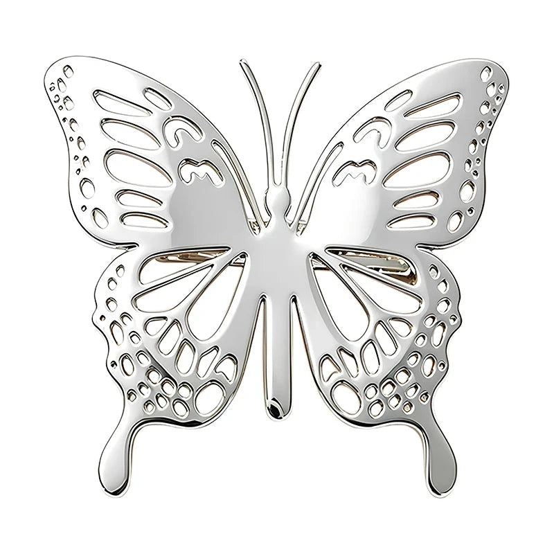 Minimal Openwork Butterfly Silhouette Brooch original white background product photo