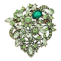 Vintage Ornate Faceted Floral Cluster Brooch original white background product photo