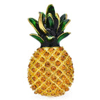 Sparkling Pineapple with Glossy Crown Brooch original white background product photo