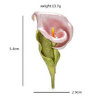 Enamel Calla Lily Stem Brooch