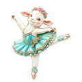 Ballerina Lamb in Tutu Brooch original white background product photo