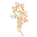 Pearl-Look Flower Bud Bouquet Brooch