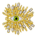 Sparkling Eye Sunburst Brooch original white background product photo