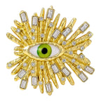Sparkling Eye Sunburst Brooch original white background product photo