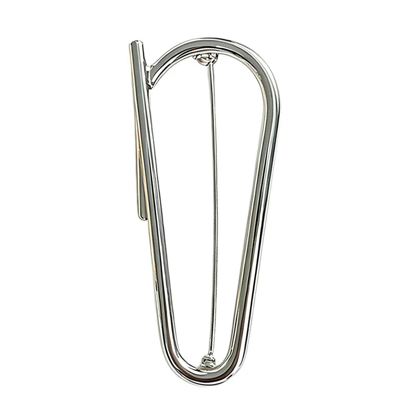 Minimal Elongated Loop Brooch original white background product photo