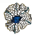 Openwork Flower with Faceted Oval Center Brooch original variant product photo