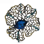 Openwork Flower with Faceted Oval Center Brooch original variant product photo