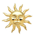 Smiling Sun with Flowing Rays Brooch original white background product photo