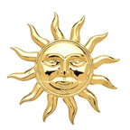 Smiling Sun with Flowing Rays Brooch original white background product photo