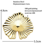 Rippled Lotus Leaf Fan Brooch