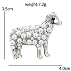 Petite Pearl-Look Sheep Brooch