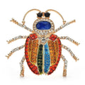 Multicolor Rhinestone Beetle Brooch — Multicolor Beetle