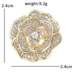 Spiral Rose with Sparkling Petals Brooch