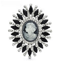 Large Cameo Sunburst with Faceted Rays Brooch original variant product photo