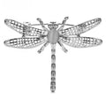 Minimal Openwork Dragonfly Brooch — Silver