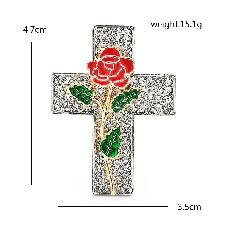 Jeweled Nature and Symbol Motif Brooch