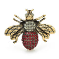 Vintage Rhinestone Bee Brooch