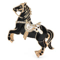 Patterned Enamel Prancing Horse Brooch product variant photo