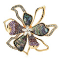 Iridescent Layered Blossom Brooch