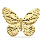 Textured Wings Butterfly Brooch — Gold