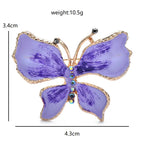 Enamel Swallowtail Butterfly Brooch — dimensions