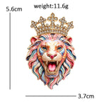 Crowned Lion King Sparkle Brooch