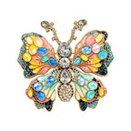 Multicolor Mosaic Wing Butterfly Brooch original white background product photo