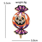 Halloween Pumpkin Wrapped Candy Brooch