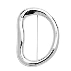 Minimalist Rounded Oval Frame Brooch original white background product photo