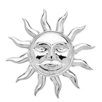 Smiling Sun with Flowing Rays Brooch original white background product photo