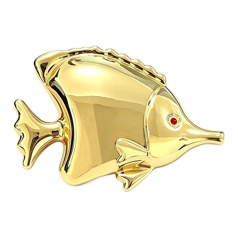 Polished Angelfish Stainless Steel Brooch original white background product photo