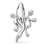 Stylized Sperm Cluster Stainless Steel Brooch — Silver