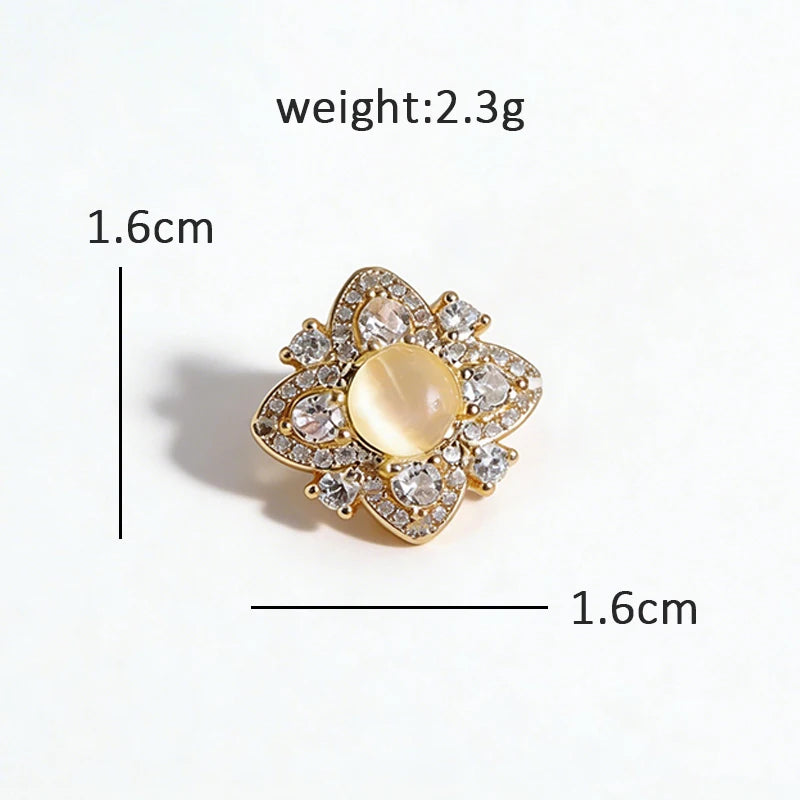 Petite Flower and Teddy Bear Collar Brooch