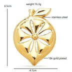 Lemon Slice with Leaf Brooch — dimensions