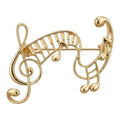 Flowing Musical Staff and Notes Brooch original white background product photo