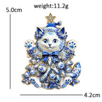 Christmas Tree Costume Kitten Brooch