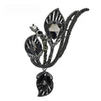 Statement Jeweled Floral Spray with Drop Brooch original variant product photo