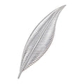 Long Textured Leaf Brooch original white background product photo