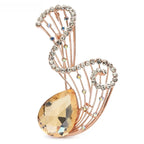 Looped Rhinestone Frame with Faceted Teardrop Brooch product variant photo
