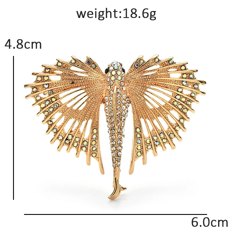 Flying Fish with Wide Fan Fins Brooch