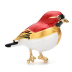 Red and Yellow Enamel Songbird Brooch product variant photo