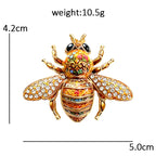 Striped Bee with Sparkling Wings Brooch