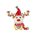 Enamel Christmas Reindeer with Scarf Brooch — Christmas Reindeer