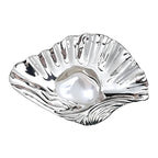 Sculptural Shell with Pearl-Look Accent Brooch original white background product photo