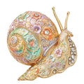 Floral Spiral Shell Snail Brooch original white background product photo