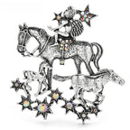 Fairy Rider with Horses and Stars Brooch product variant photo